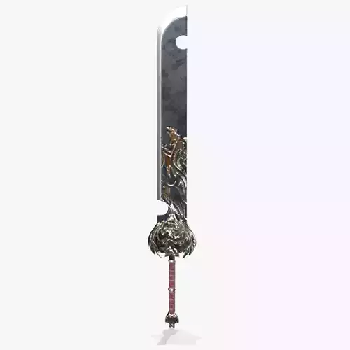 Fantasy Sword V03 Low-poly 3D model