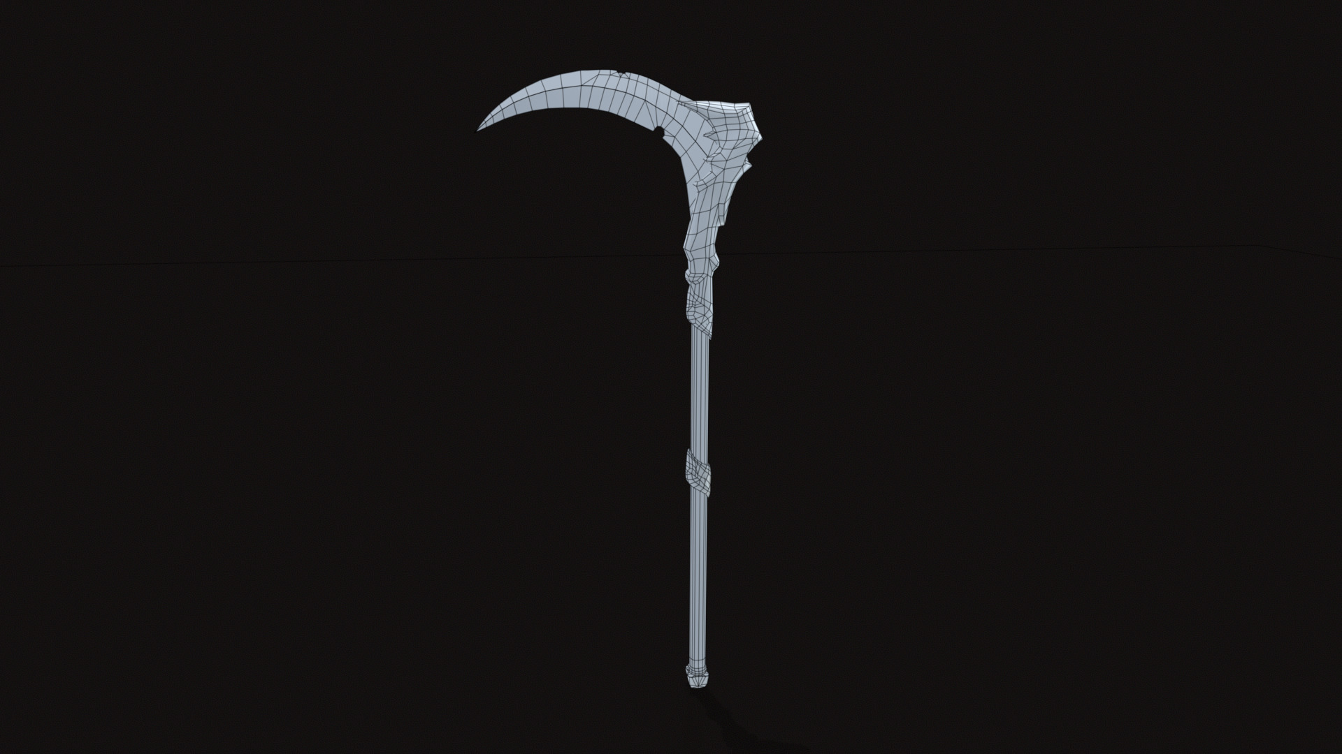 Fantasy Scythe V01 Low-poly 3D model_9