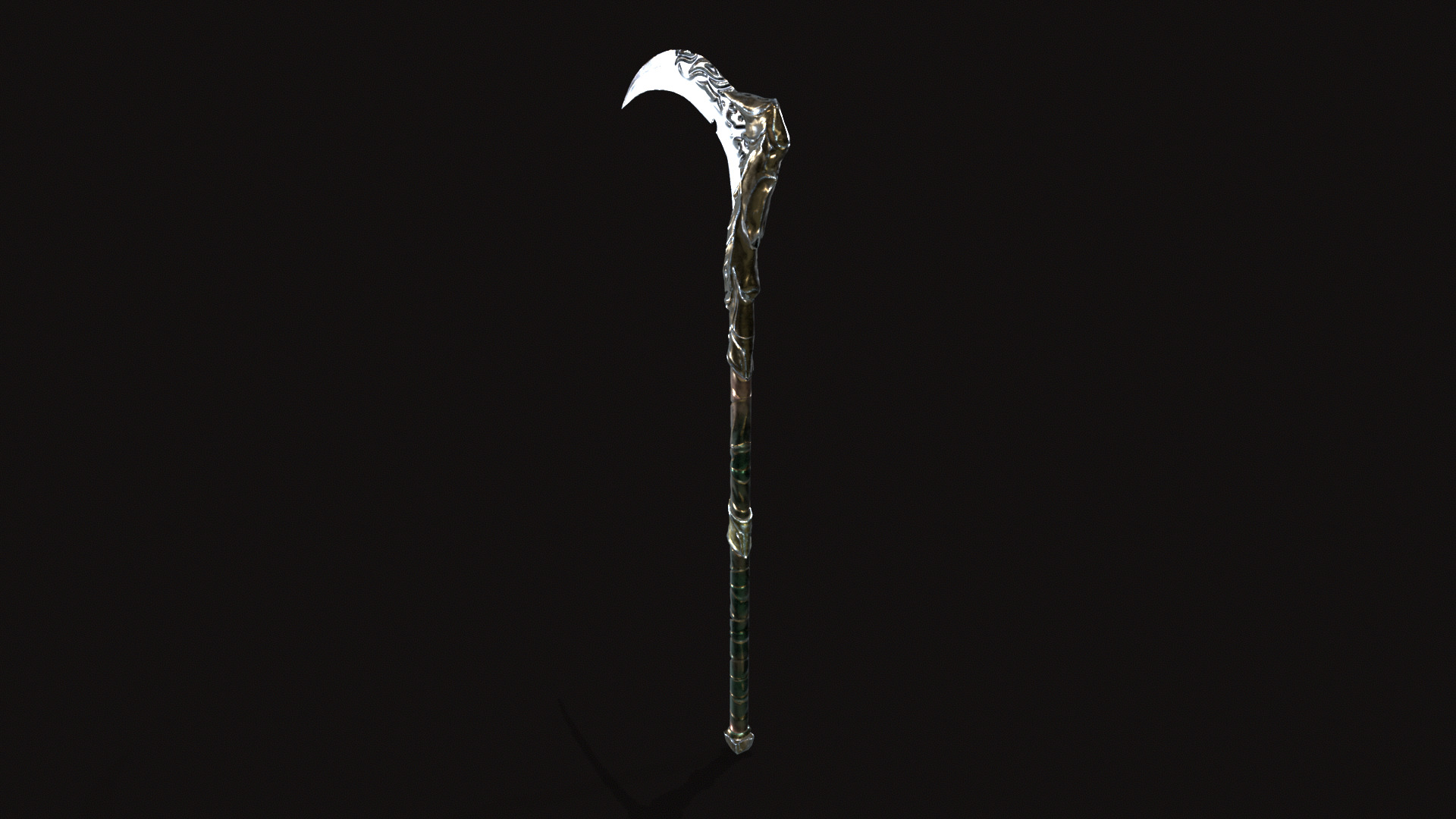 Fantasy Scythe V01 Low-poly 3D model_3