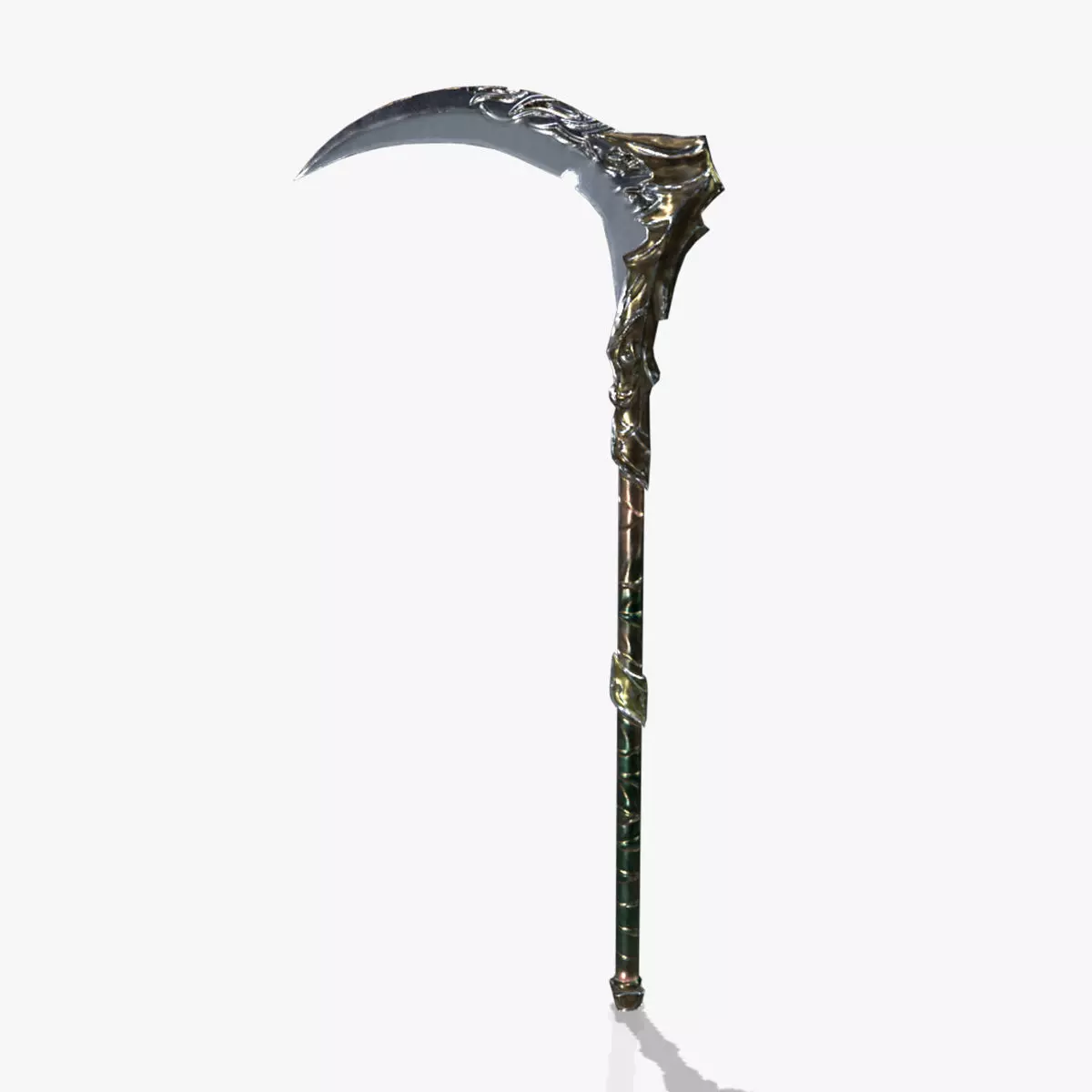 Fantasy Scythe V01 Low-poly 3D model_0