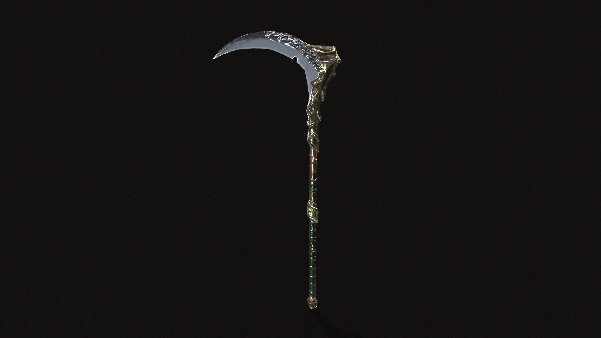 Fantasy Scythe V01 Low-poly 3D model_6
