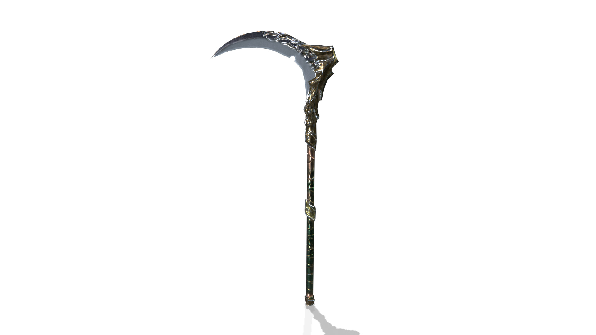 Fantasy Scythe V01 Low-poly 3D model_10