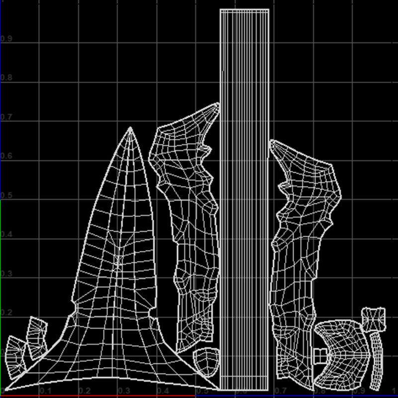 Fantasy Scythe V01 Low-poly 3D model_11