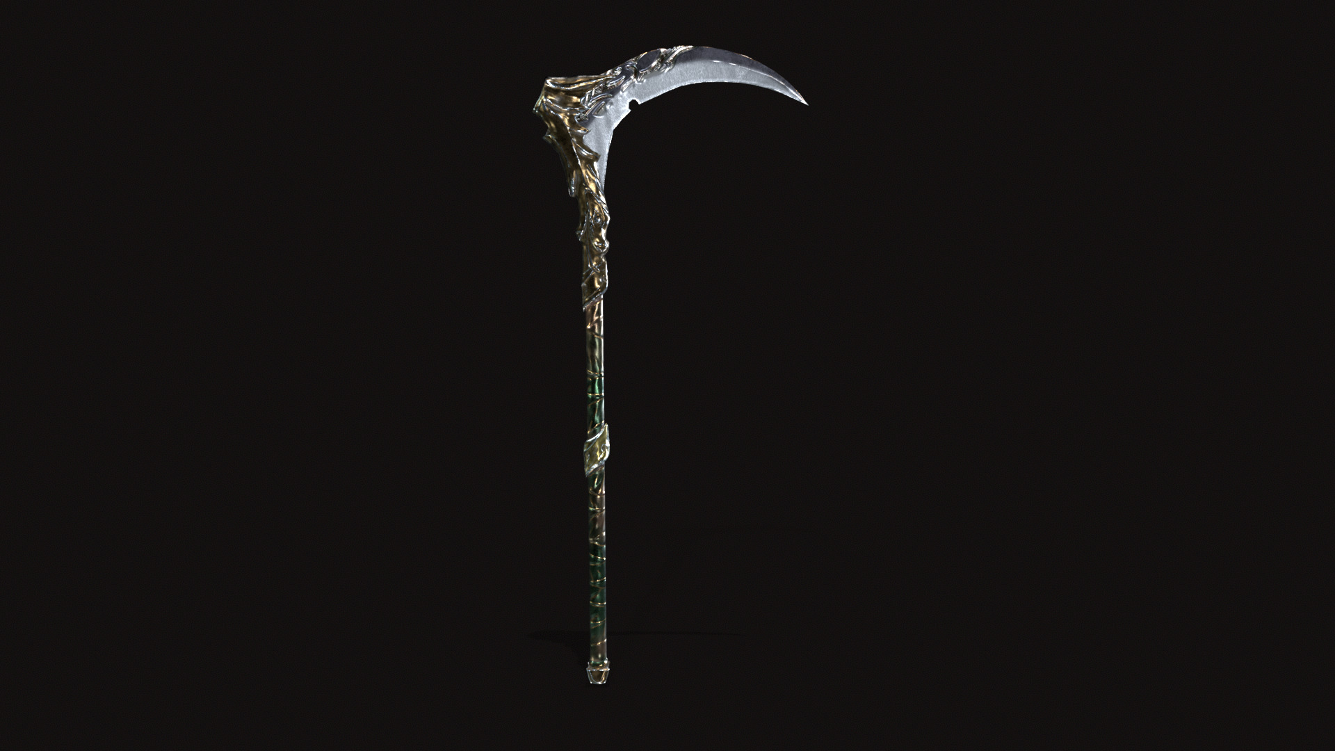 Fantasy Scythe V01 Low-poly 3D model_2