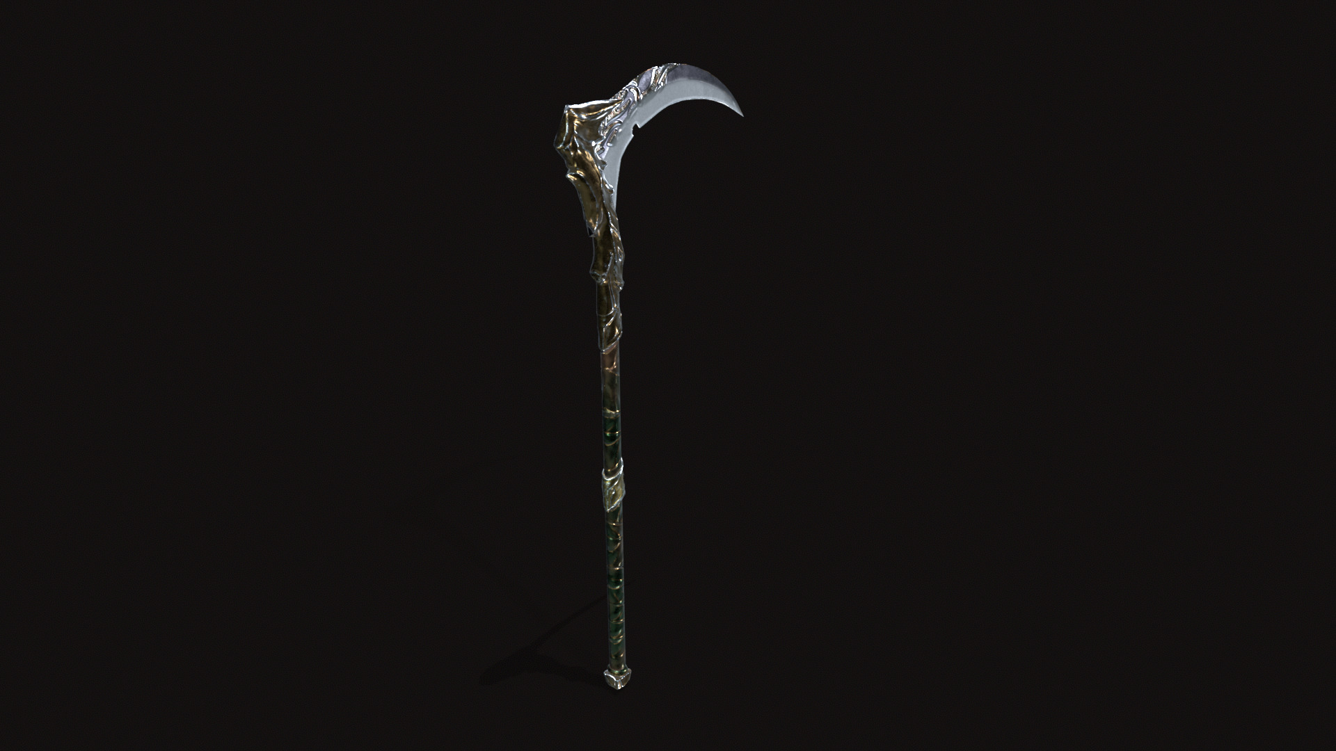 Fantasy Scythe V01 Low-poly 3D model_7