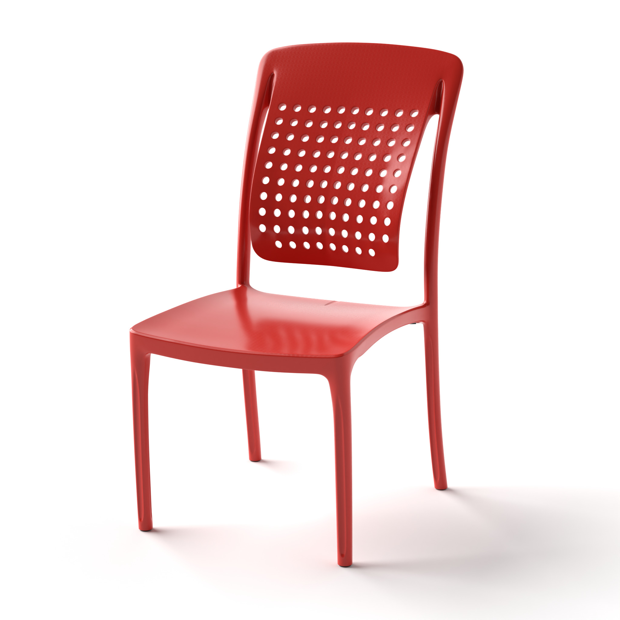 Plastic Chair 3D Model  Low-poly 3D model_2