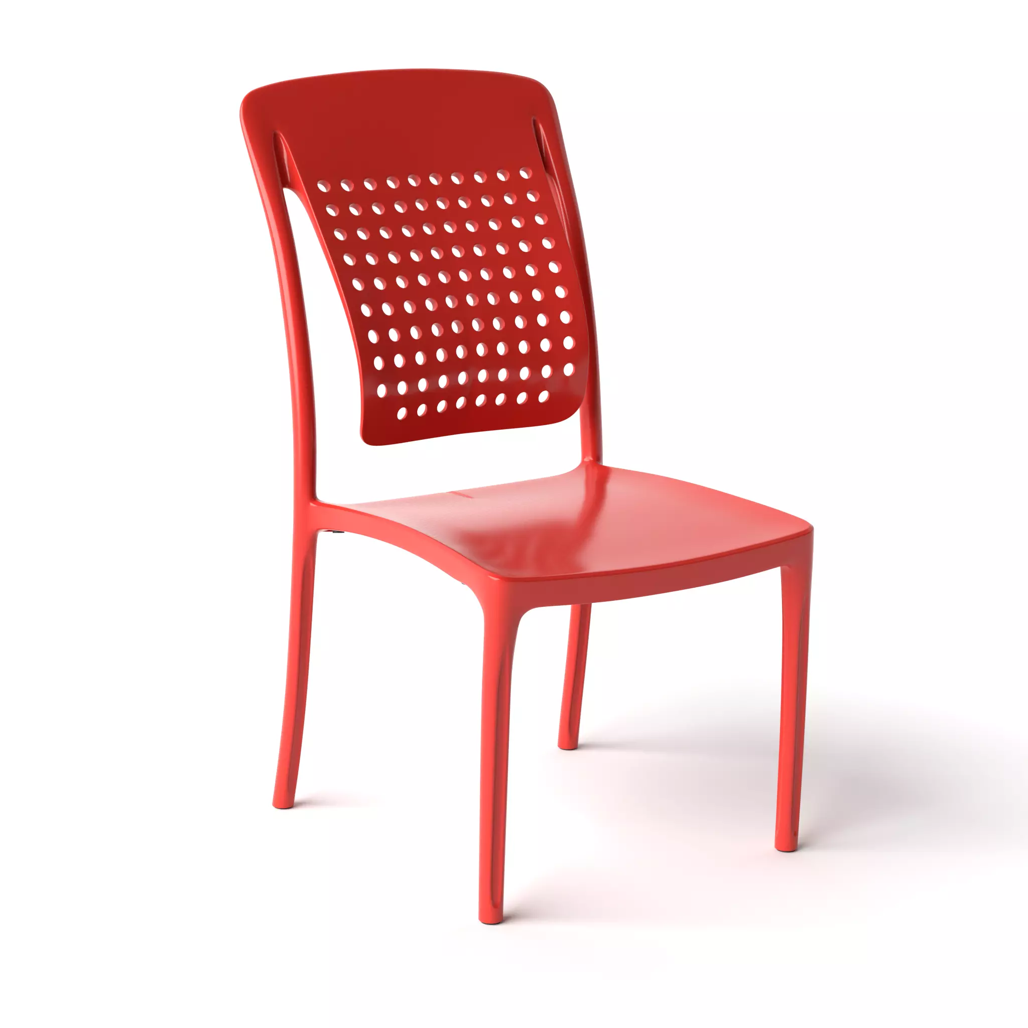 Plastic Chair 3D Model  Low-poly 3D model_0