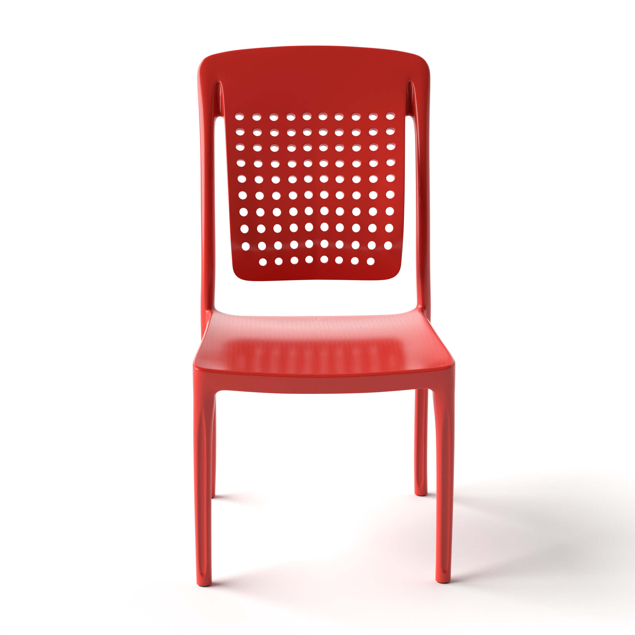 Plastic Chair 3D Model  Low-poly 3D model_1