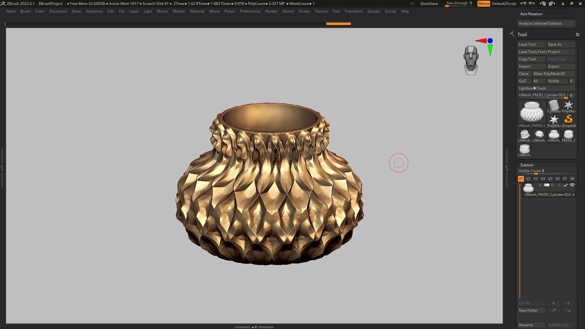 vase 3d print 377 3D print model_3