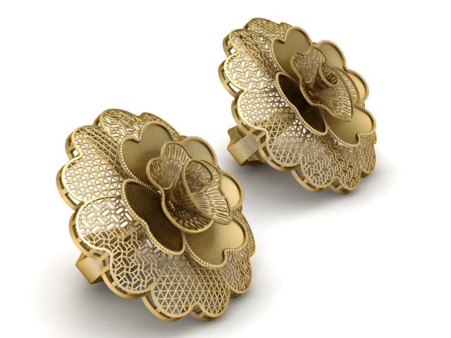  DUBAI DESIGN EARRING 3D PRINTABLE MODEL  3D print model_1