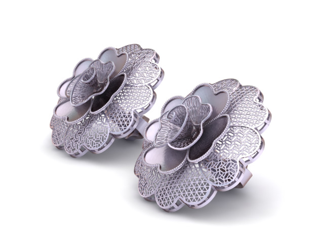  DUBAI DESIGN EARRING 3D PRINTABLE MODEL  3D print model_3