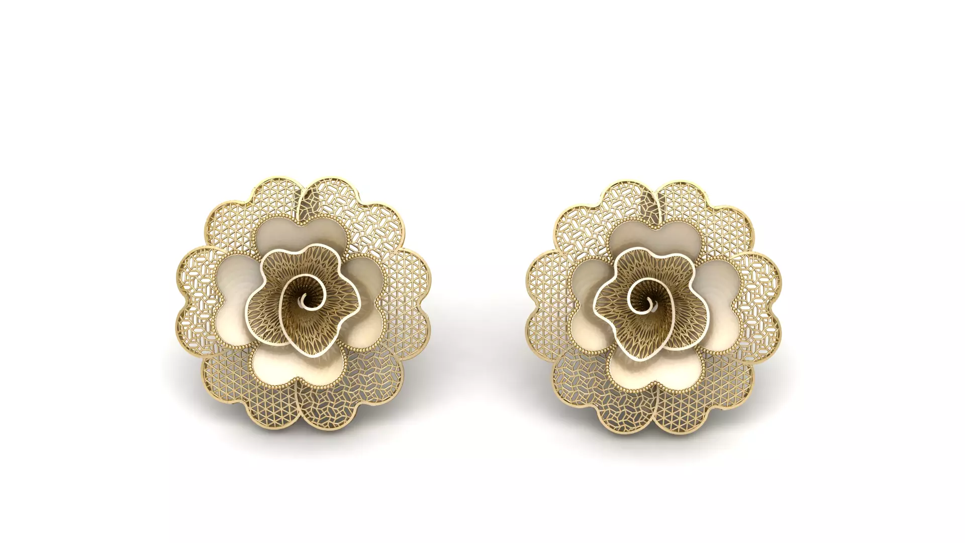  DUBAI DESIGN EARRING 3D PRINTABLE MODEL  3D print model_0