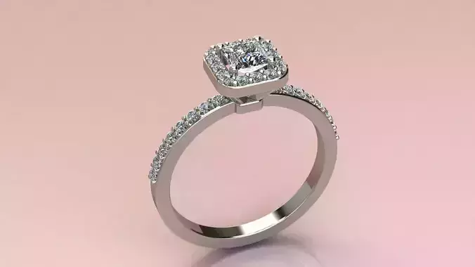 Princess diamond ring