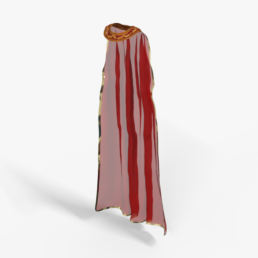 Persian Beauty Belly Dancer Rigged Animated Low-poly 3D model_16