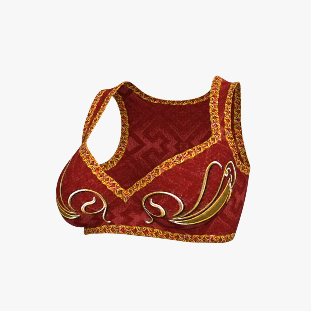 Persian Beauty Belly Dancer Rigged Animated Low-poly 3D model_12