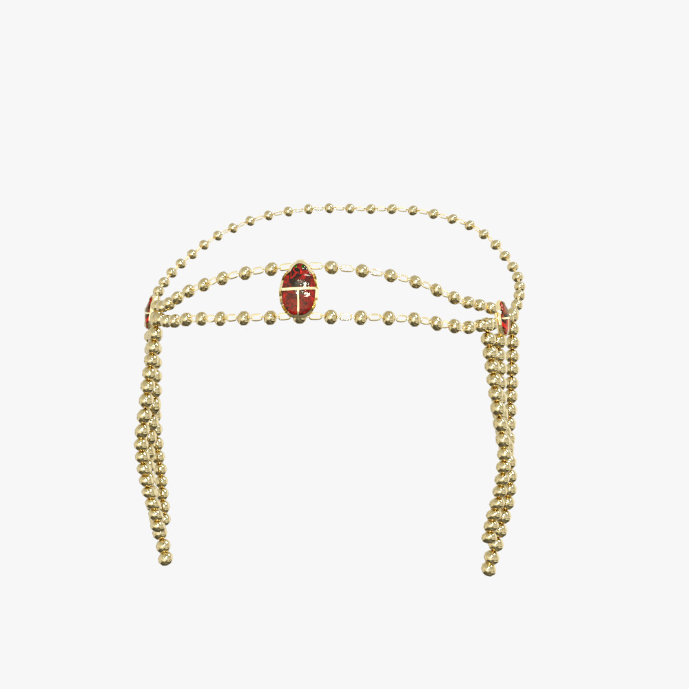 Persian Beauty Belly Dancer Rigged Animated Low-poly 3D model_10