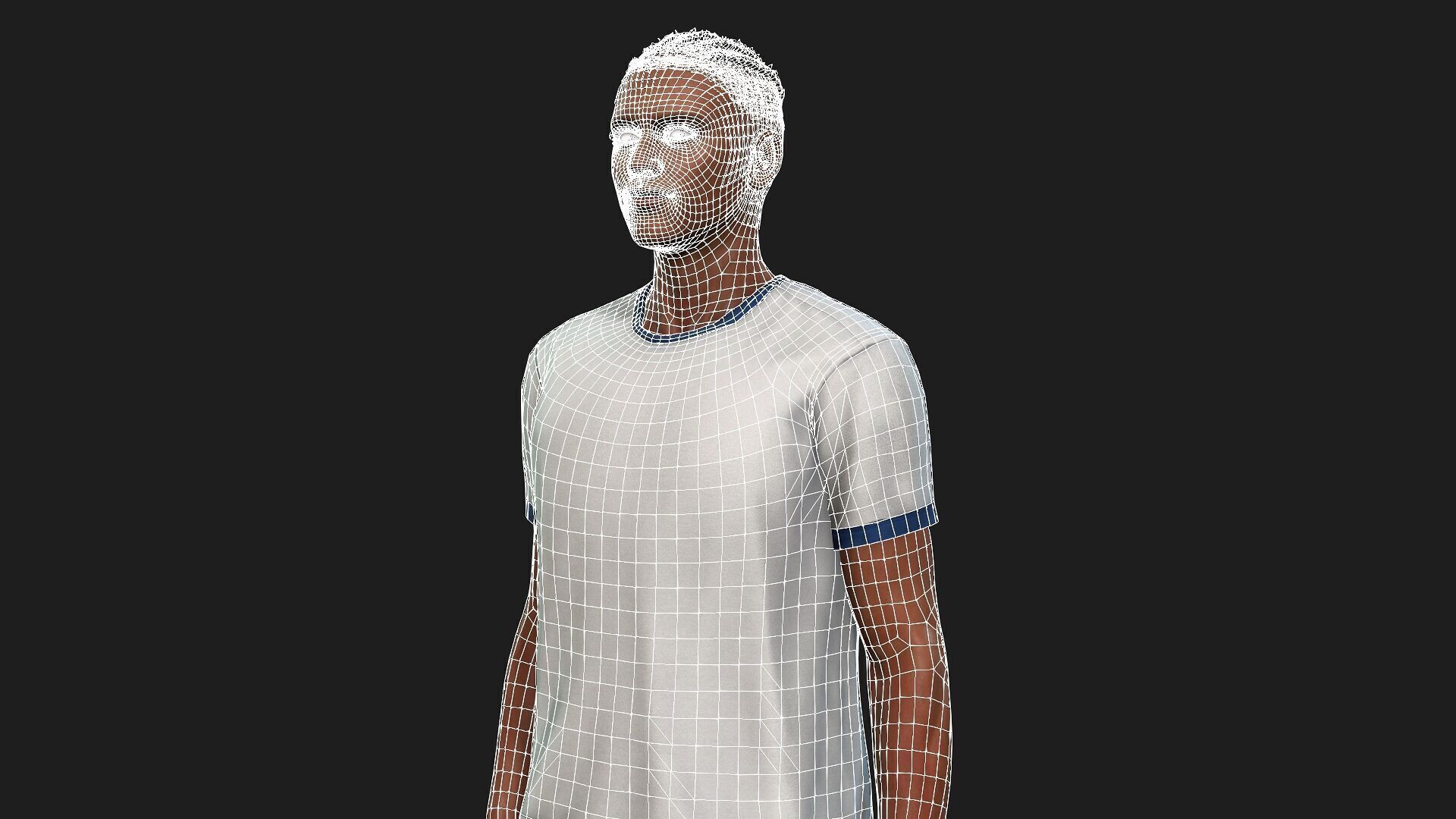 Realistic Black Male 3D Model Fully Rigged And Textured 3D model_17