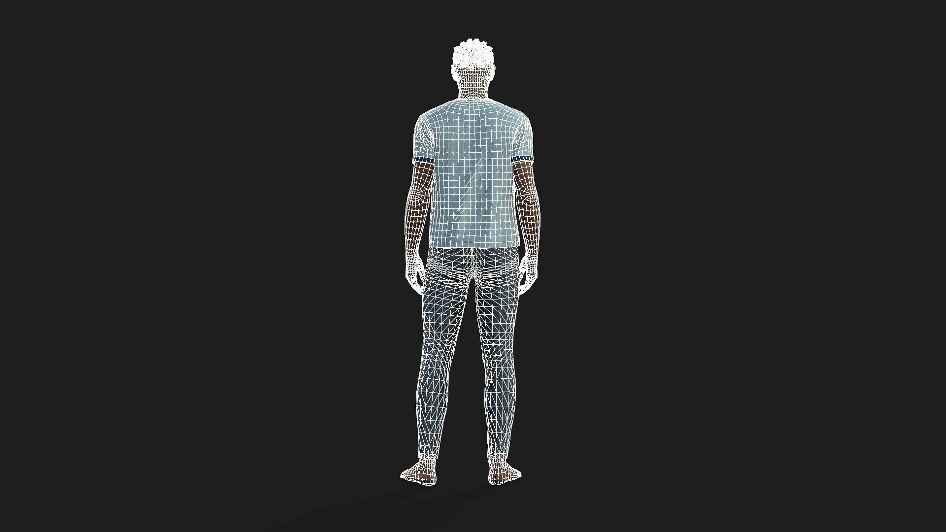 Realistic Black Male 3D Model Fully Rigged And Textured 3D model_14