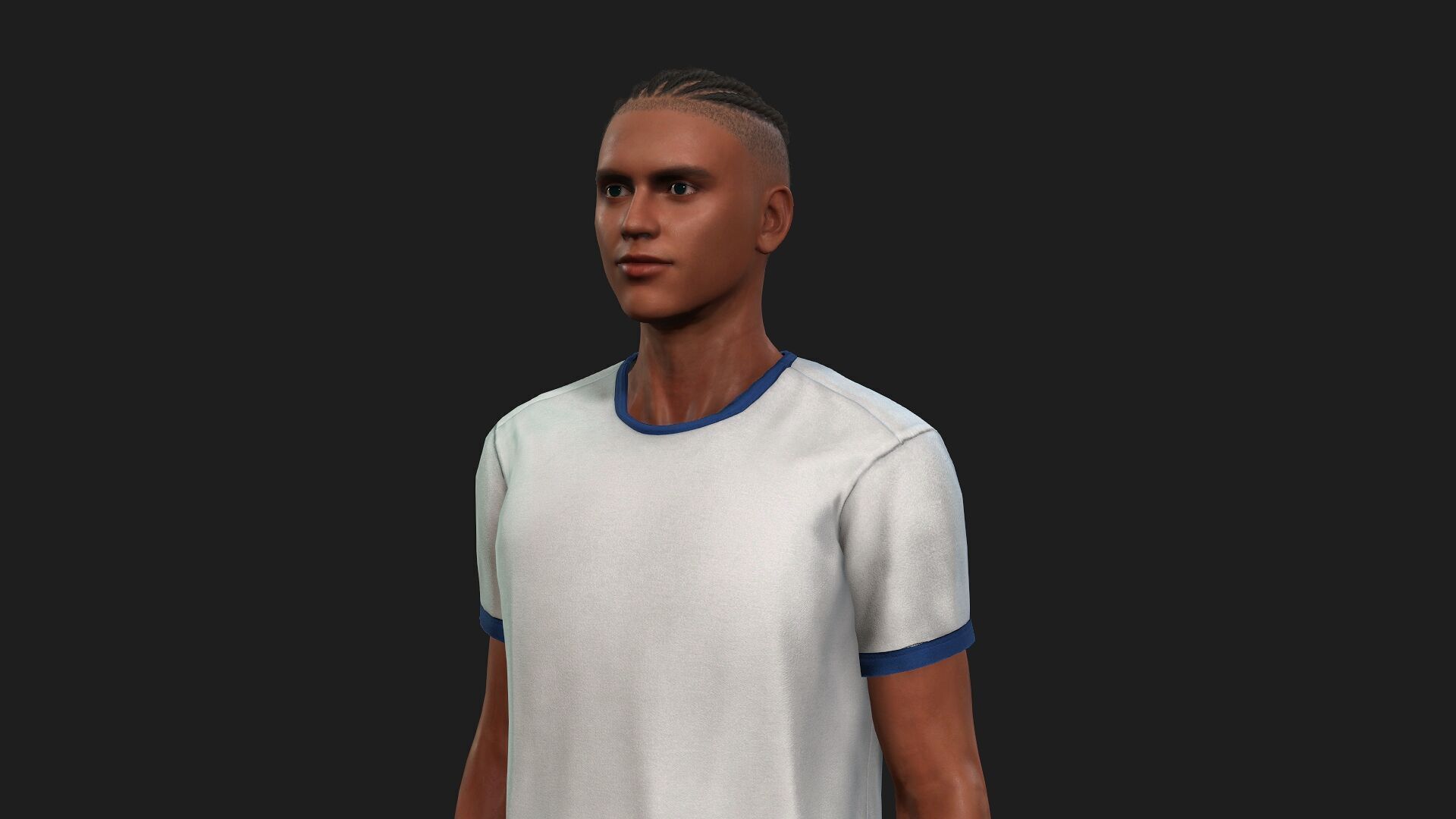 Realistic Black Male 3D Model Fully Rigged And Textured 3D model_9