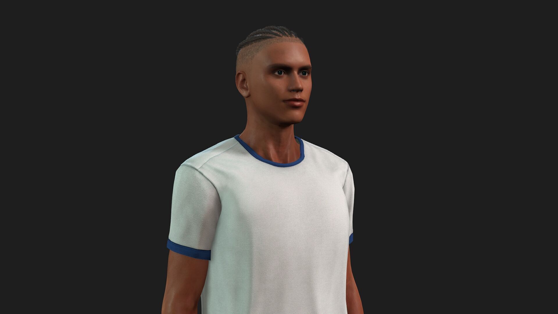 Realistic Black Male 3D Model Fully Rigged And Textured 3D model_1