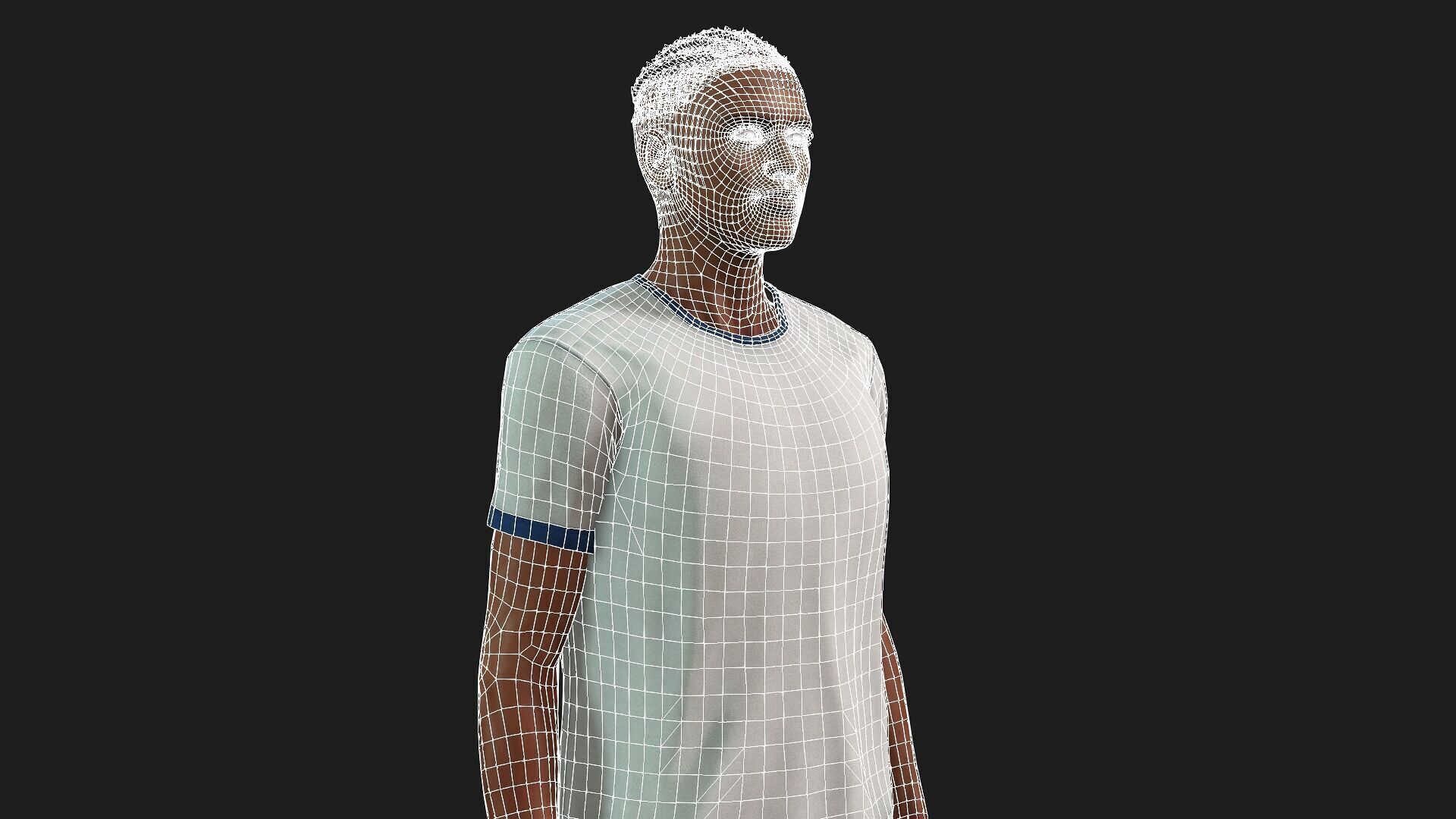 Realistic Black Male 3D Model Fully Rigged And Textured 3D model_18