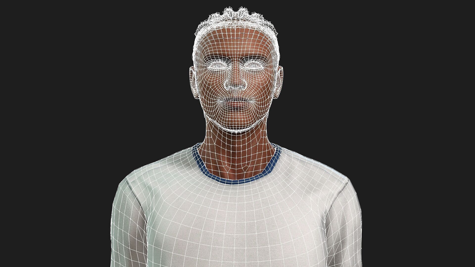 Realistic Black Male 3D Model Fully Rigged And Textured 3D model_16