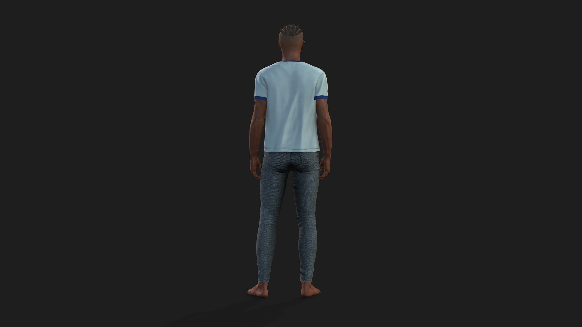 Realistic Black Male 3D Model Fully Rigged And Textured 3D model_4