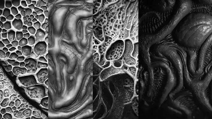 Beksinski Haunting Texture for Zbrush Volume 1  Texture