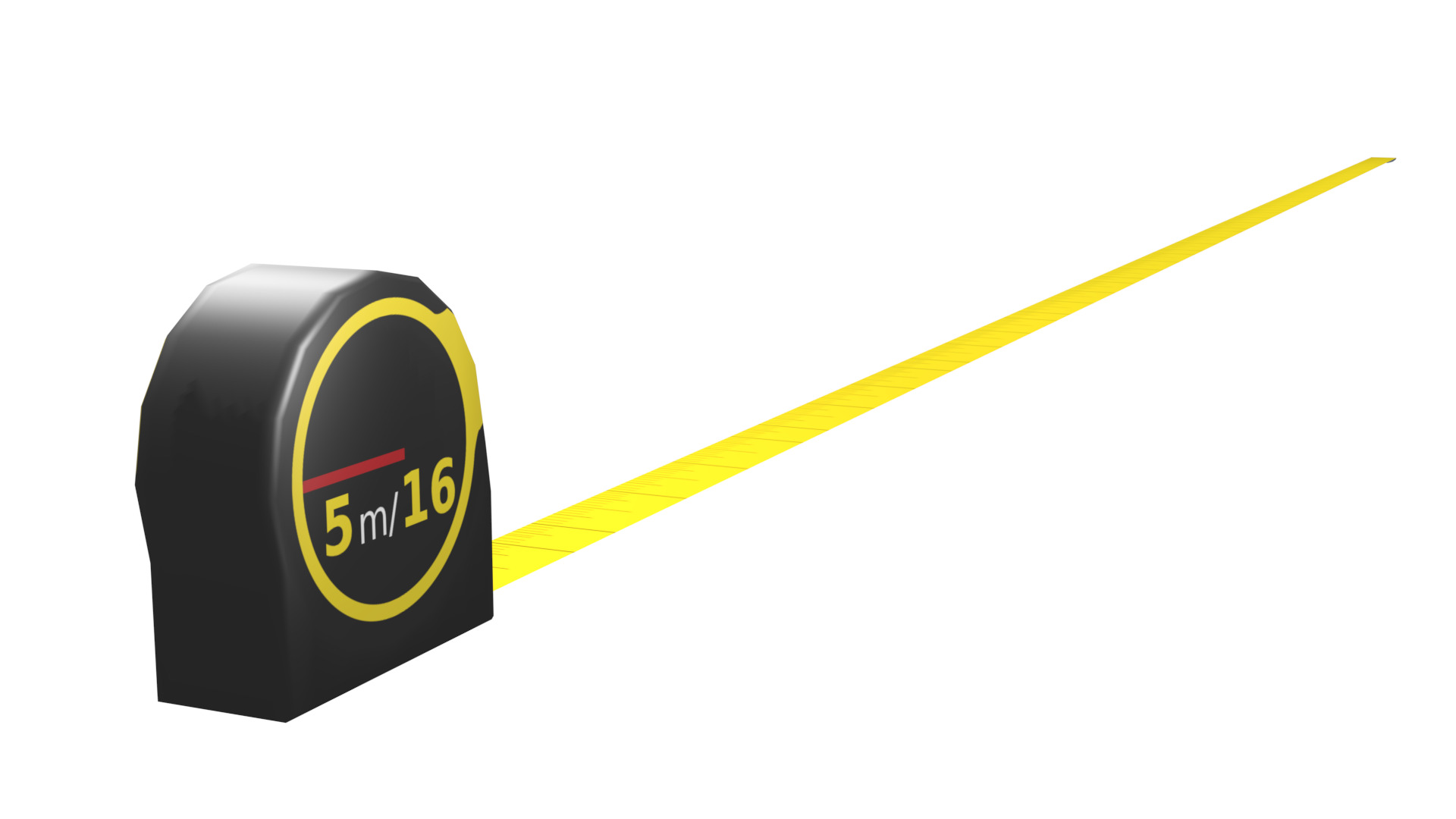 Tape measure Low-poly 3D model_9