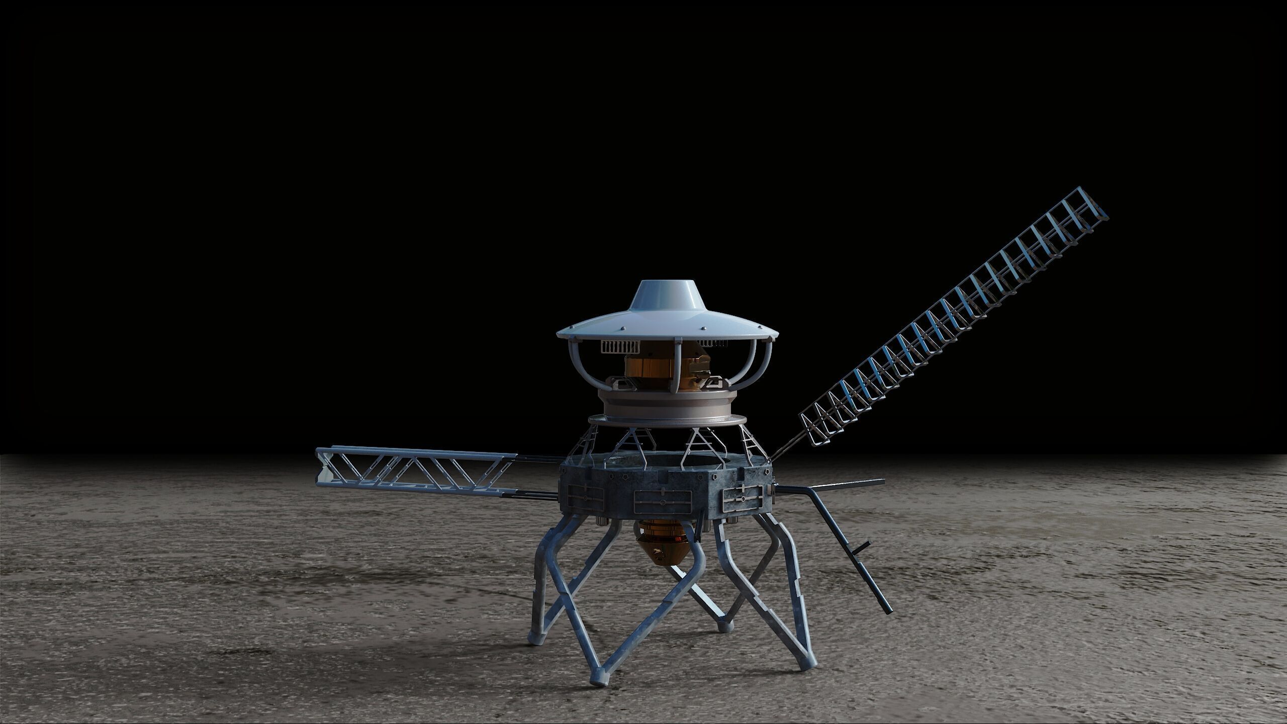 Voyager station space 3D model_1