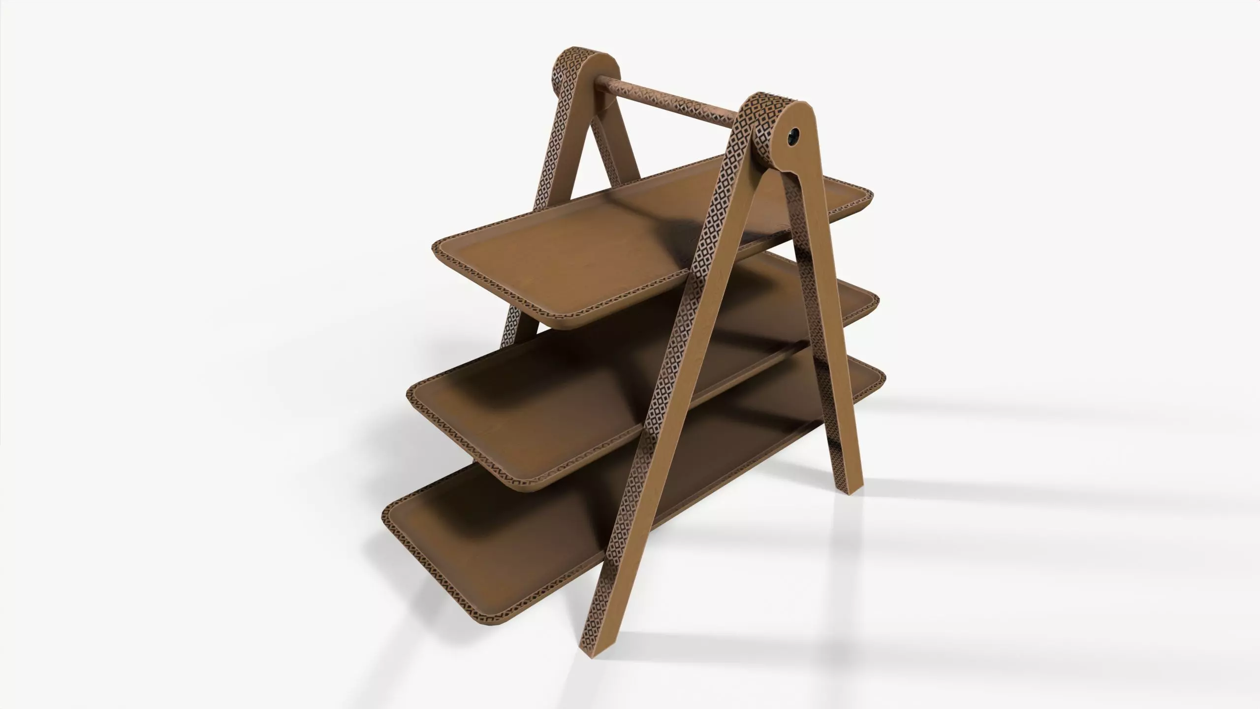 Food server Low-poly 3D model_0