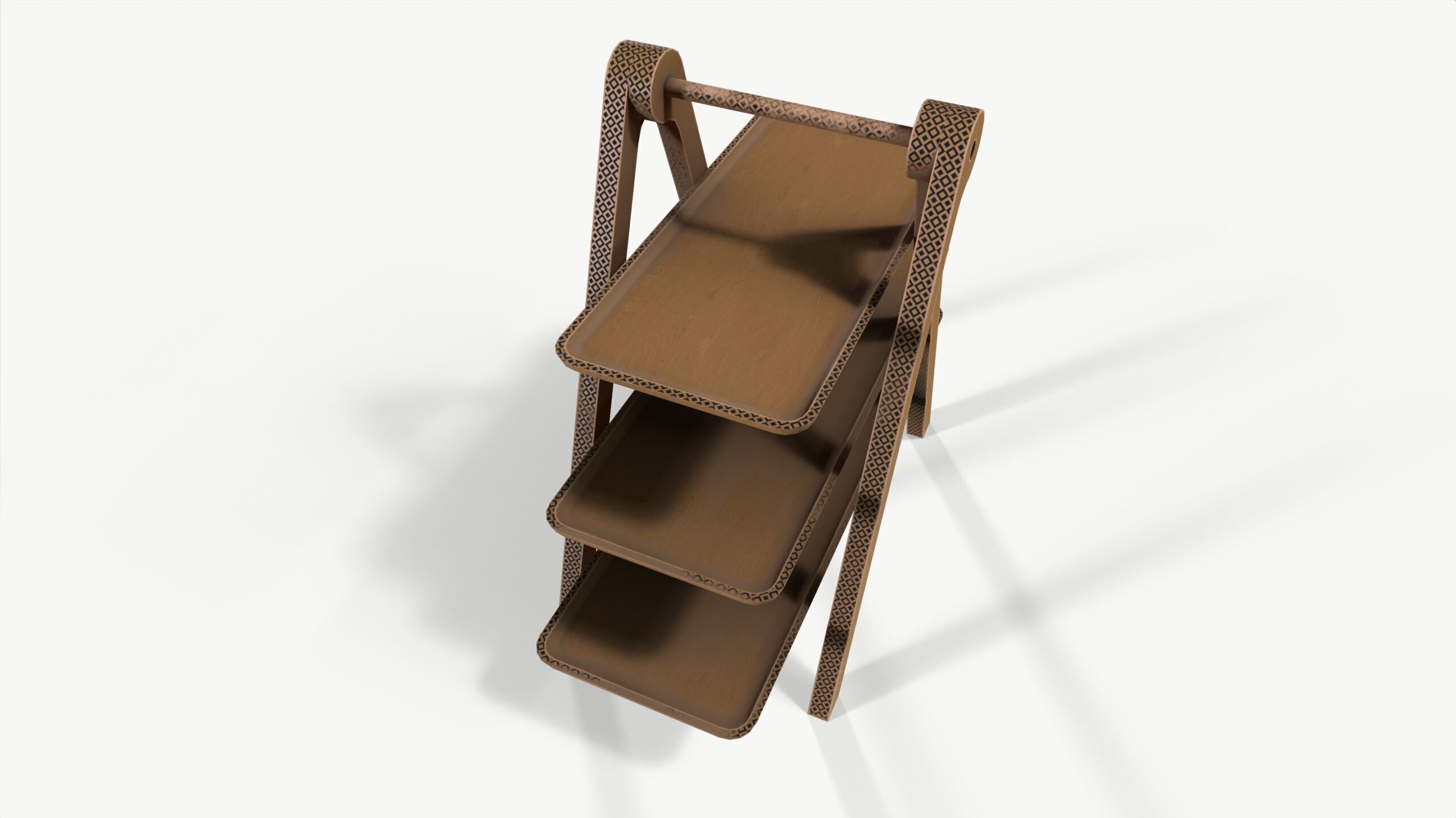 Food server Low-poly 3D model_3