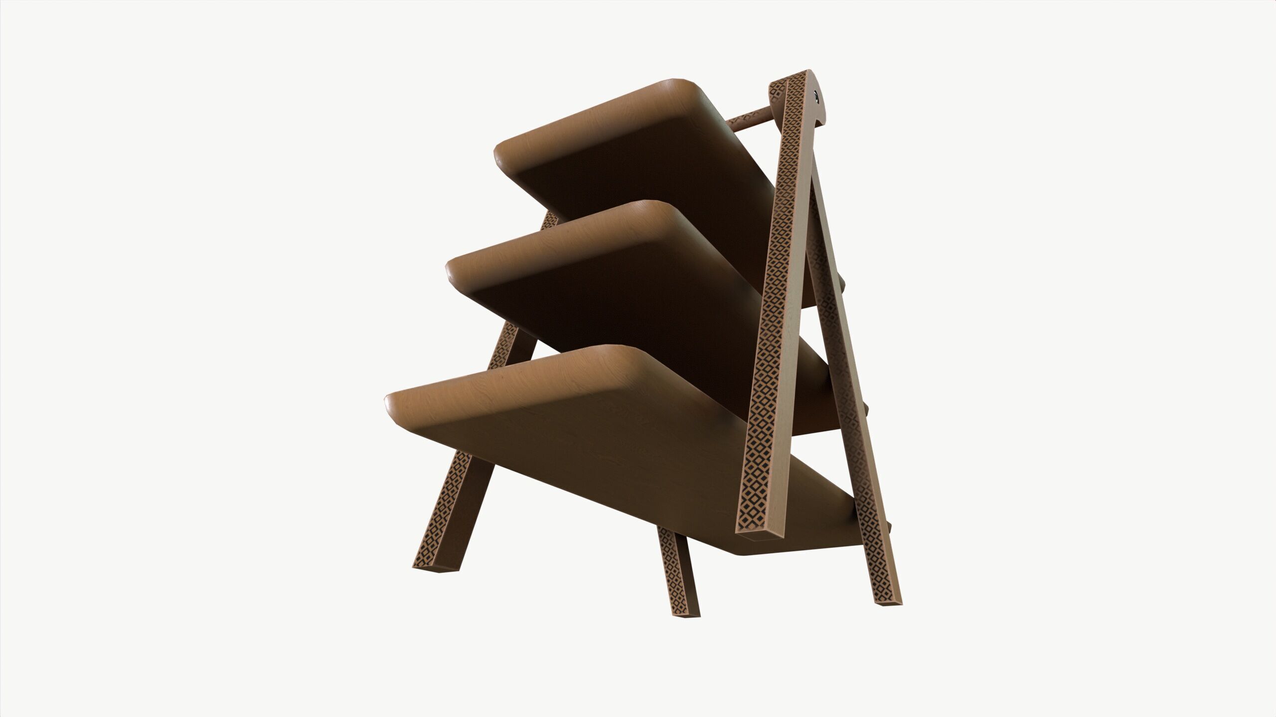 Food server Low-poly 3D model_5