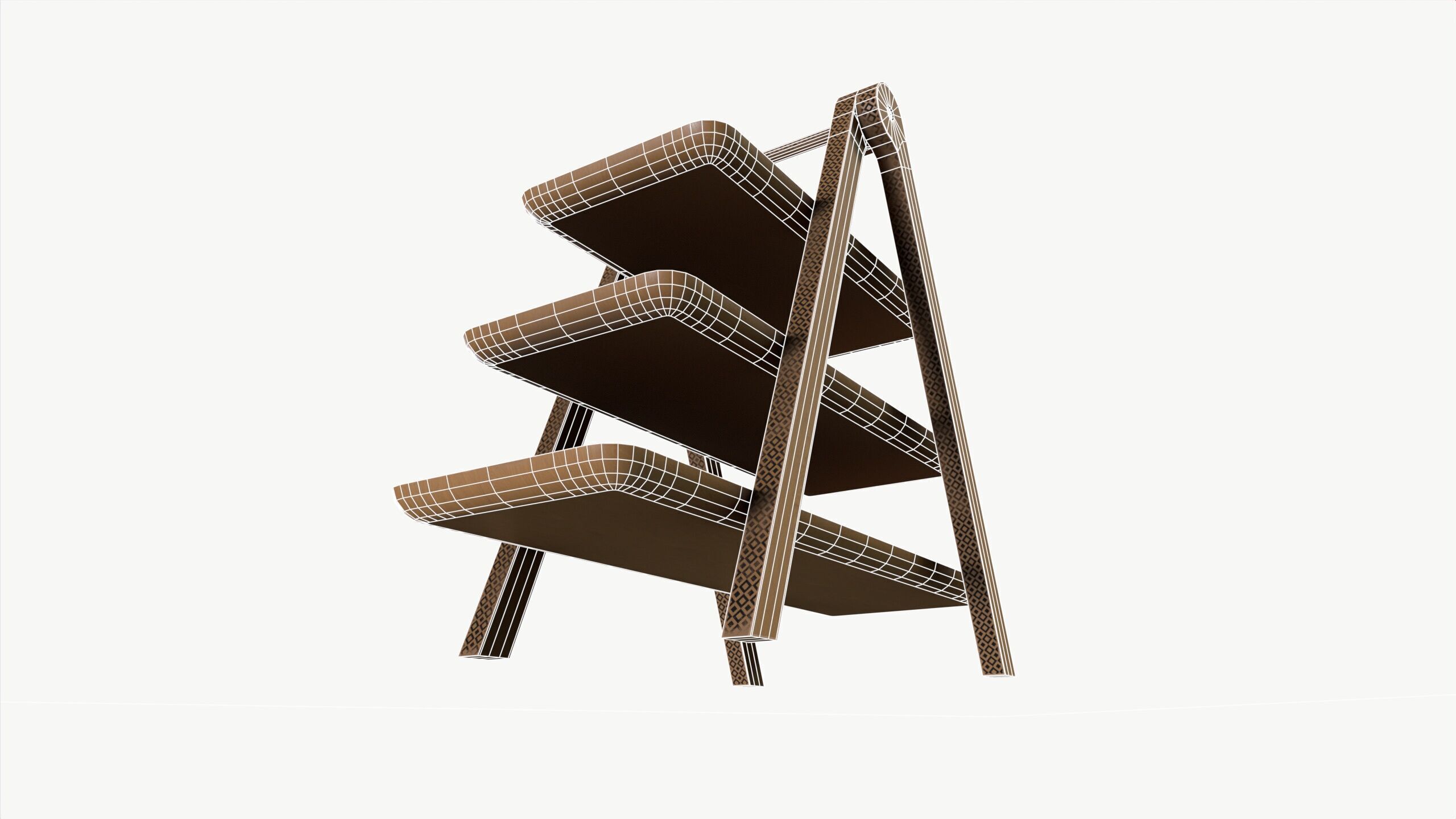 Food server Low-poly 3D model_8