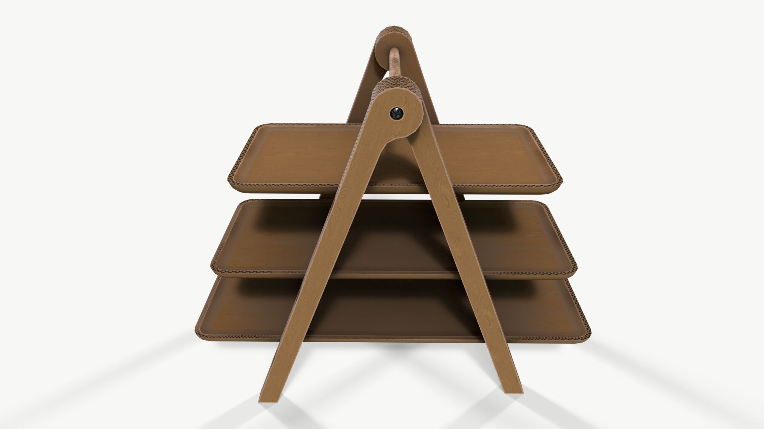 Food server Low-poly 3D model_4