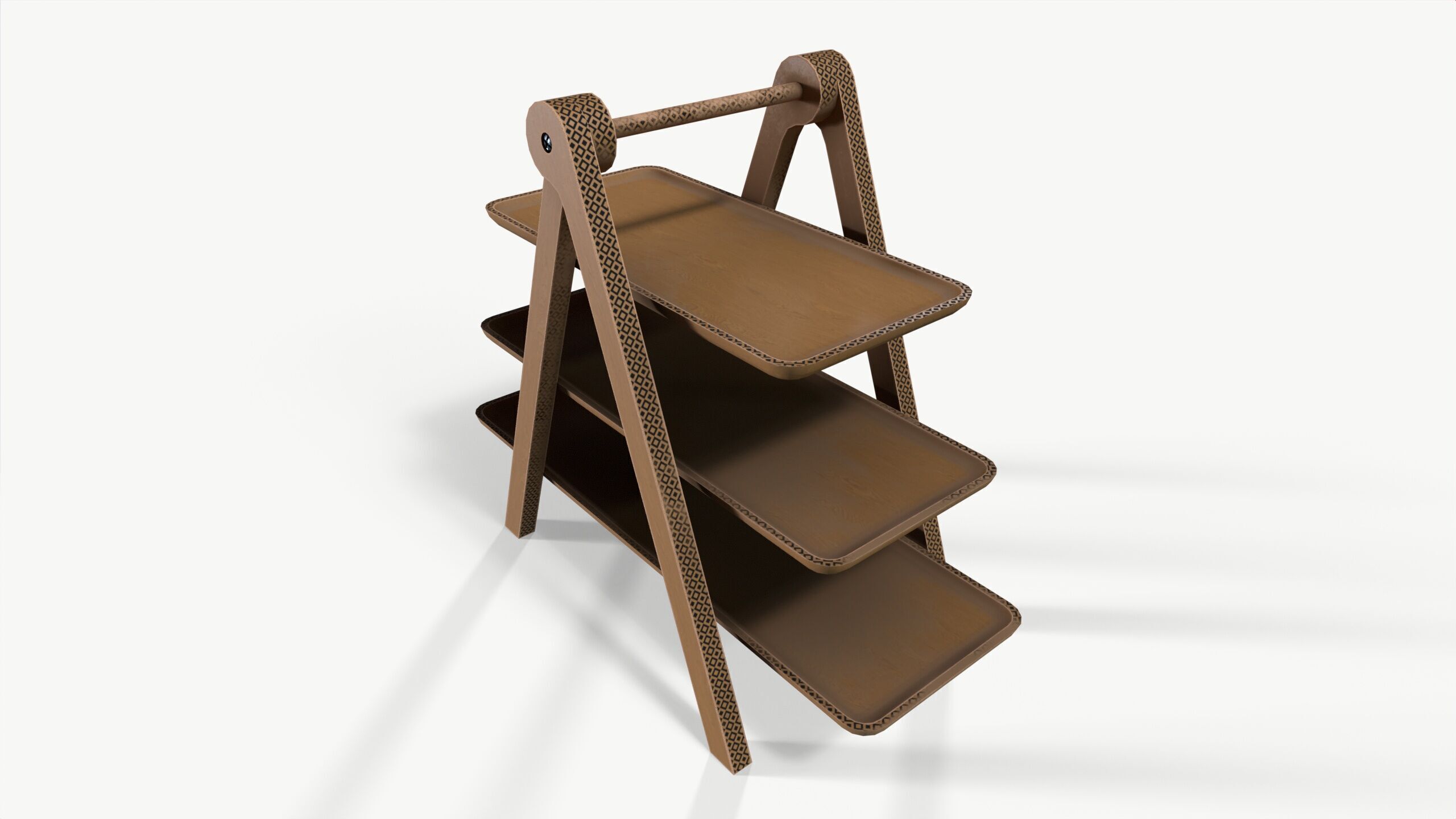 Food server Low-poly 3D model_2