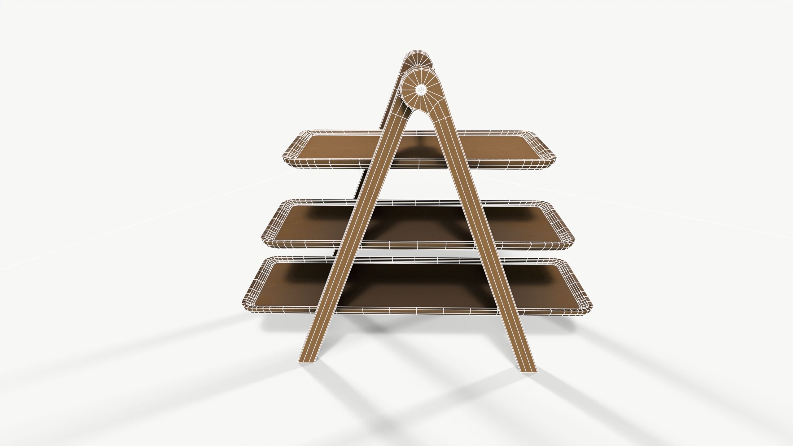 Food server Low-poly 3D model_7