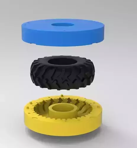 Mold  diecast Tractor tire 30 S 1 to 10 and 1 to 14 and 1 to 25 3D print model