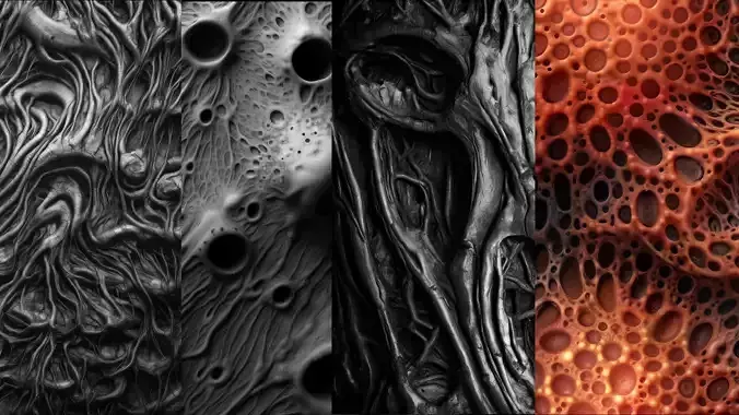 Beksinski Haunting Texture for Zbrush Volume 2 Texture