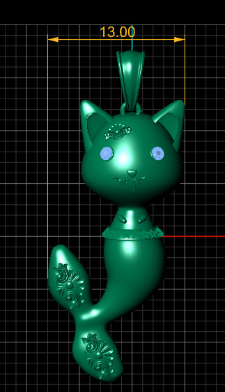 CAT ANIMAL PENDAN T3D PRINTABLE MODEL  3D print model_5