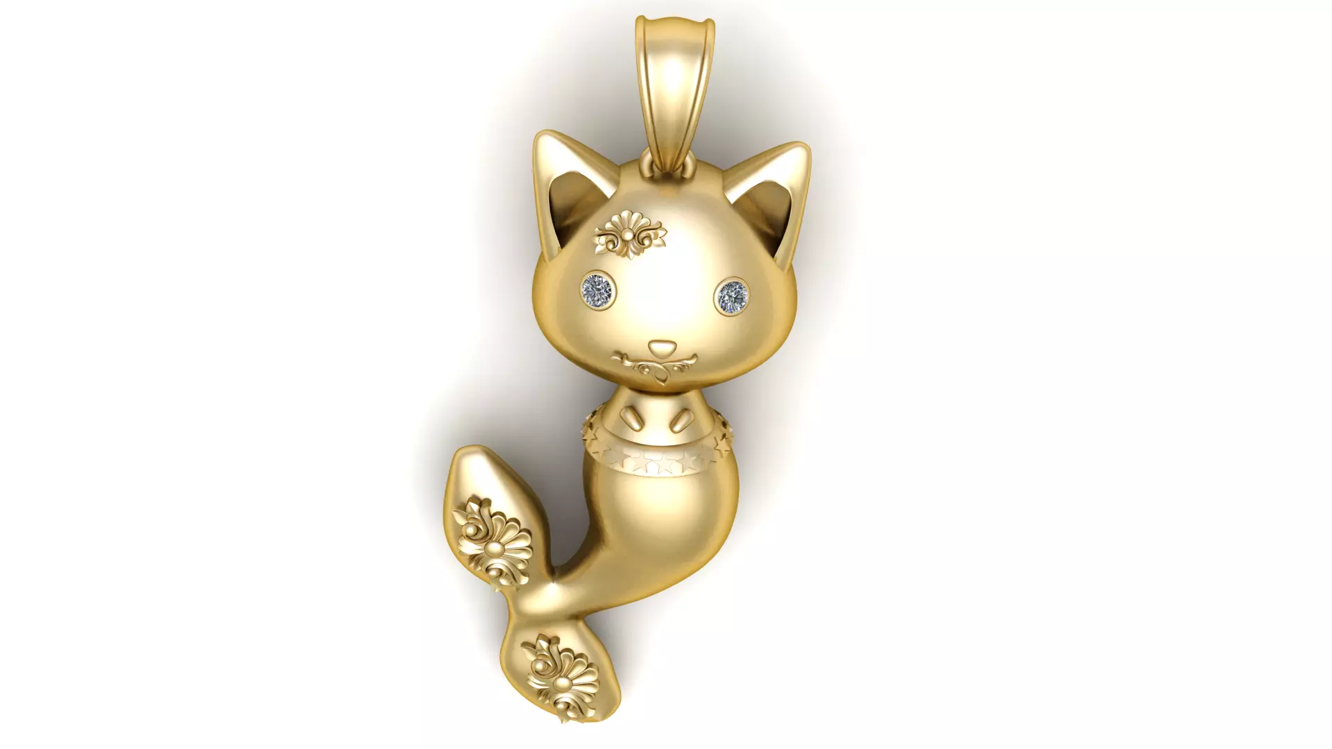 CAT ANIMAL PENDAN T3D PRINTABLE MODEL  3D print model_0