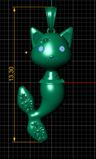 CAT ANIMAL PENDAN T3D PRINTABLE MODEL  3D print model_4