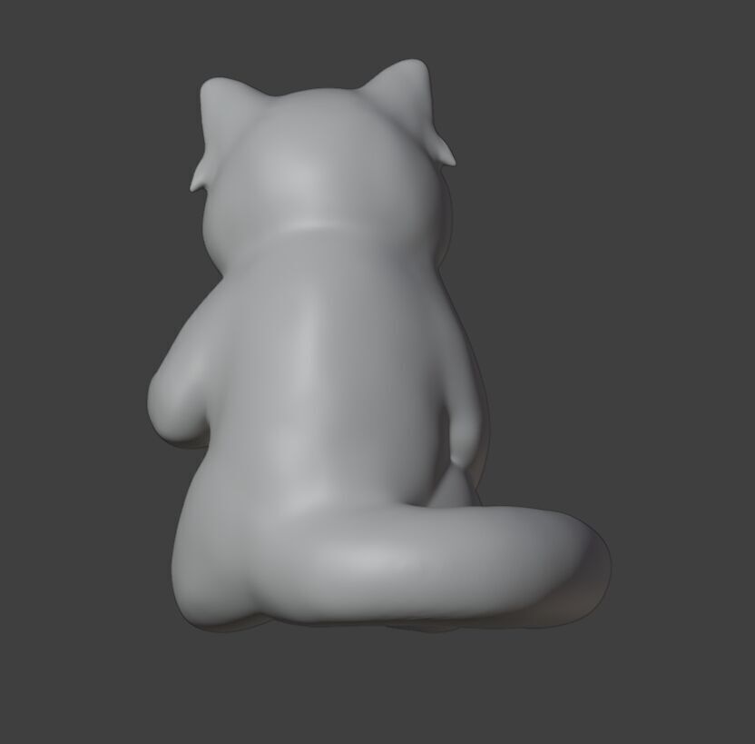 red panda eat 3D print model_1