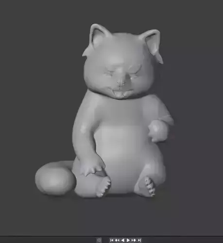 red panda eat 3D print model