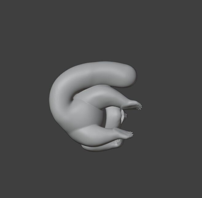 red panda eat 3D print model_3