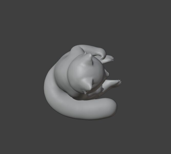 red panda eat 3D print model_4