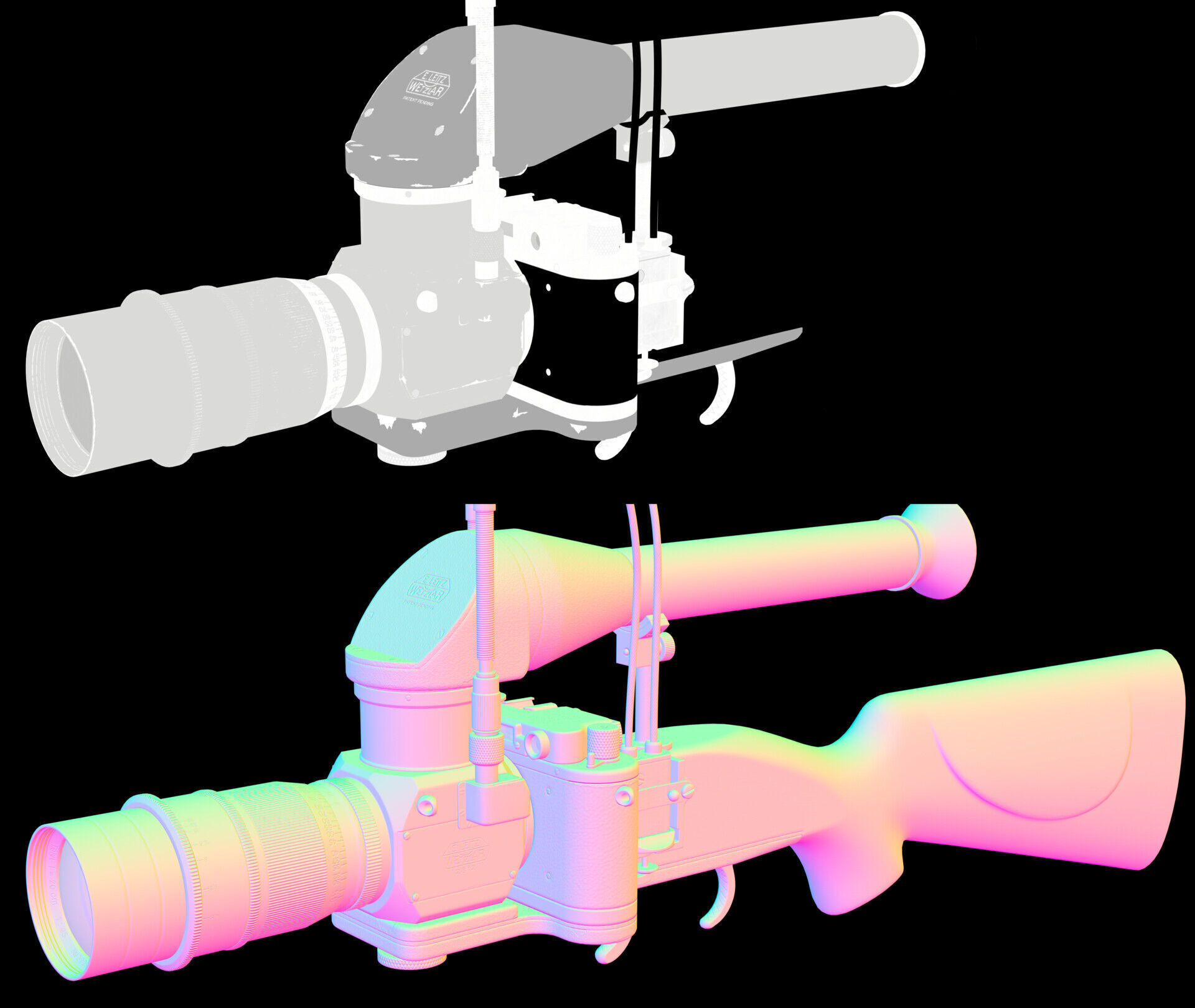 PhotoGun Camera Low-poly 3D model_12