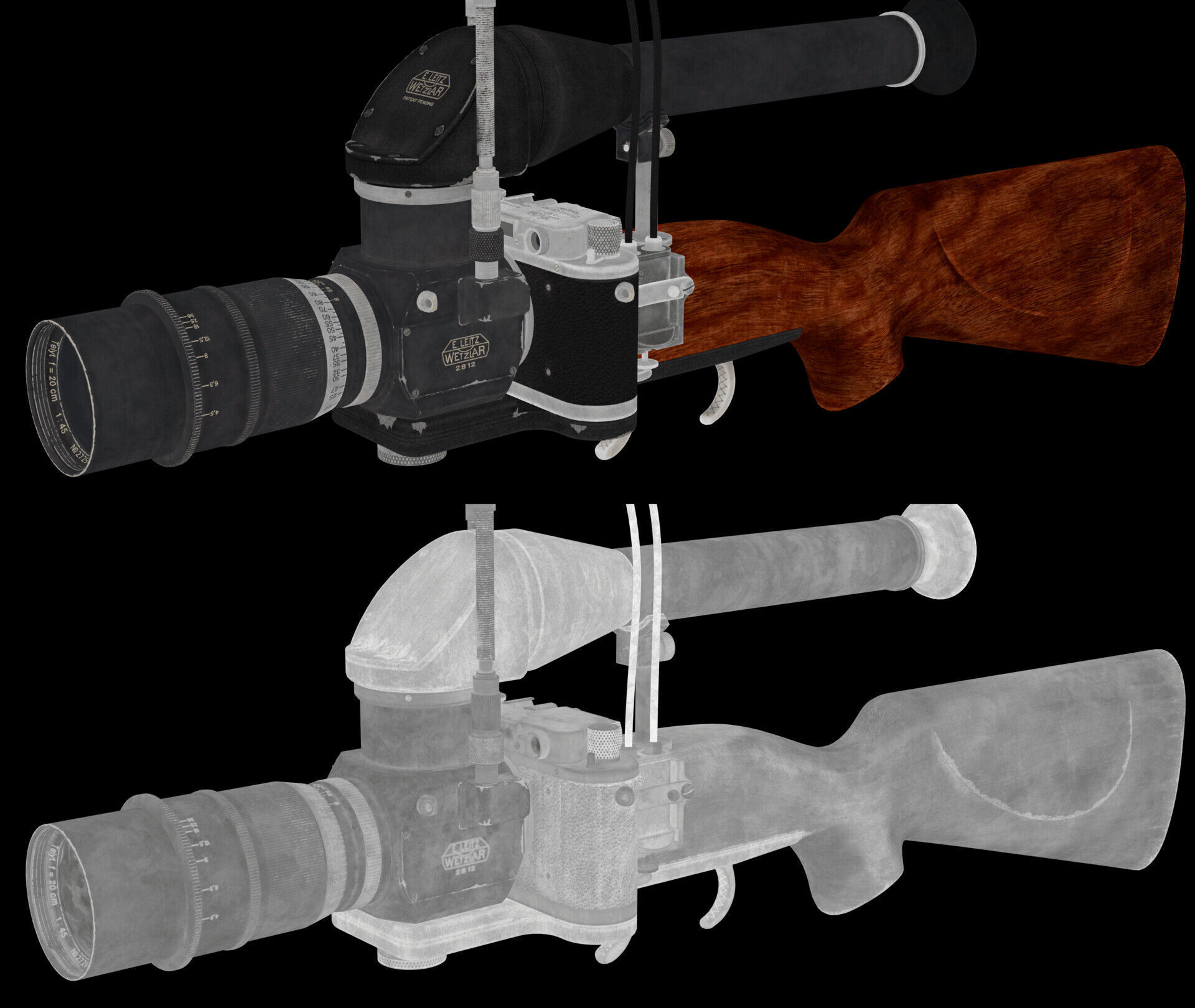 PhotoGun Camera Low-poly 3D model_11