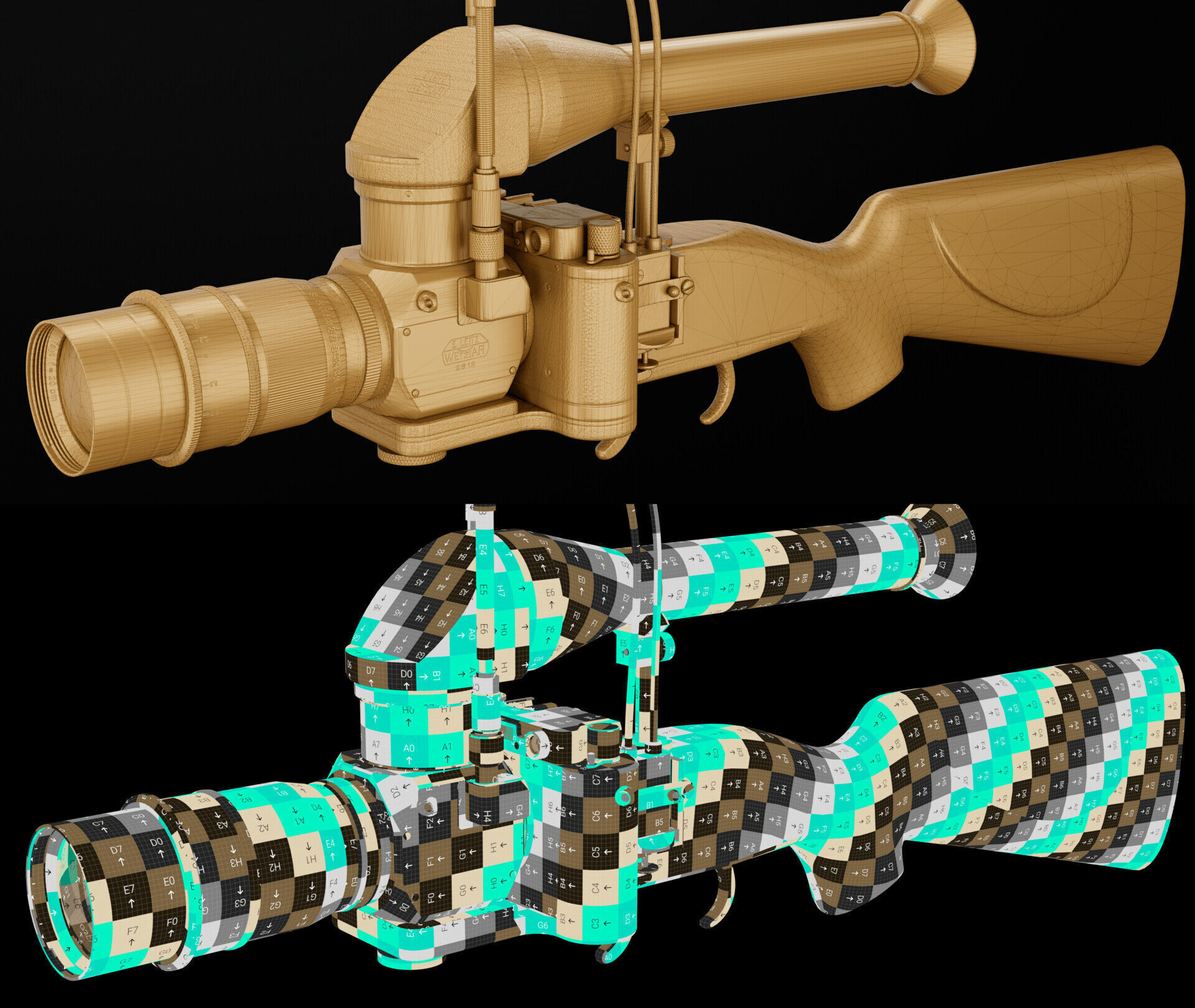 PhotoGun Camera Low-poly 3D model_10