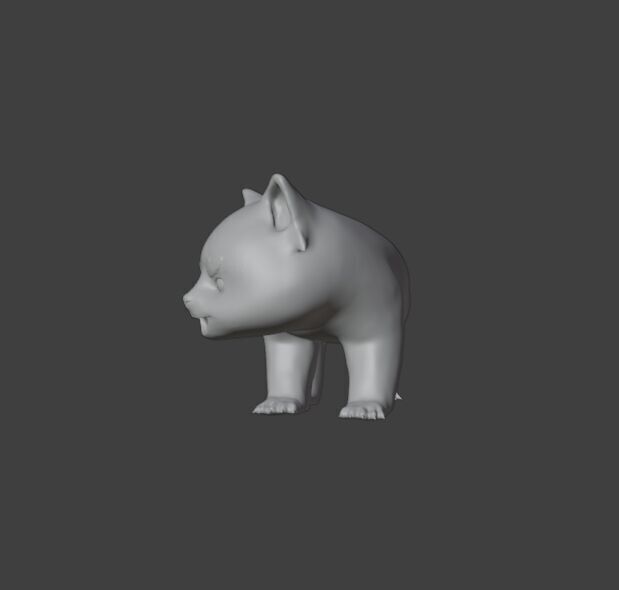 red panda 3D print model_2